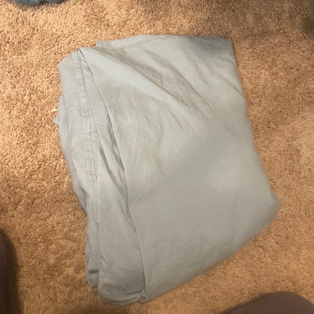 Blue bed sheets